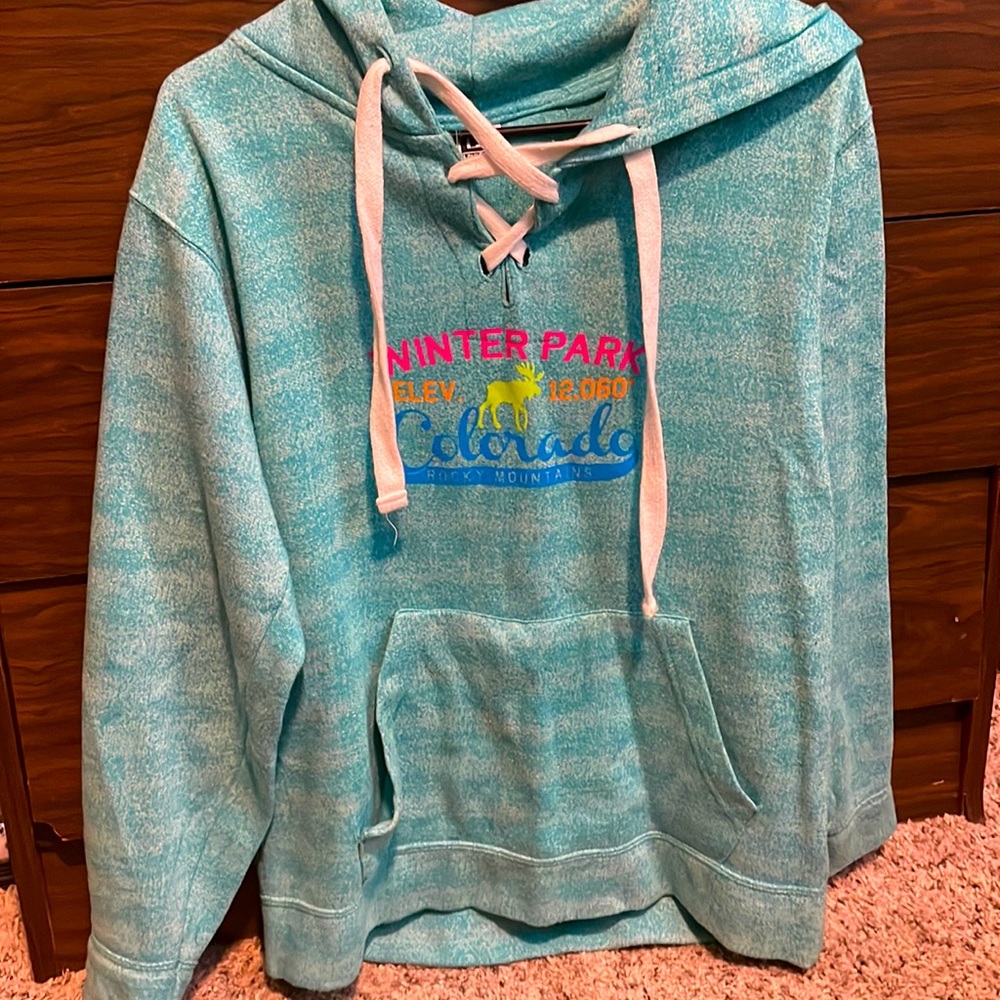 Winter park laced hooded sweatshirt- worn once!